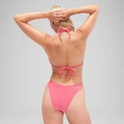 Haut de bikini FLU3NTE triangle en tissu éponge rose