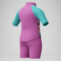 Haut et short de protection solaire Bébé Learn to Swim rose
