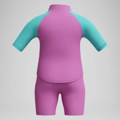 Haut et short de protection solaire Bébé Learn to Swim rose