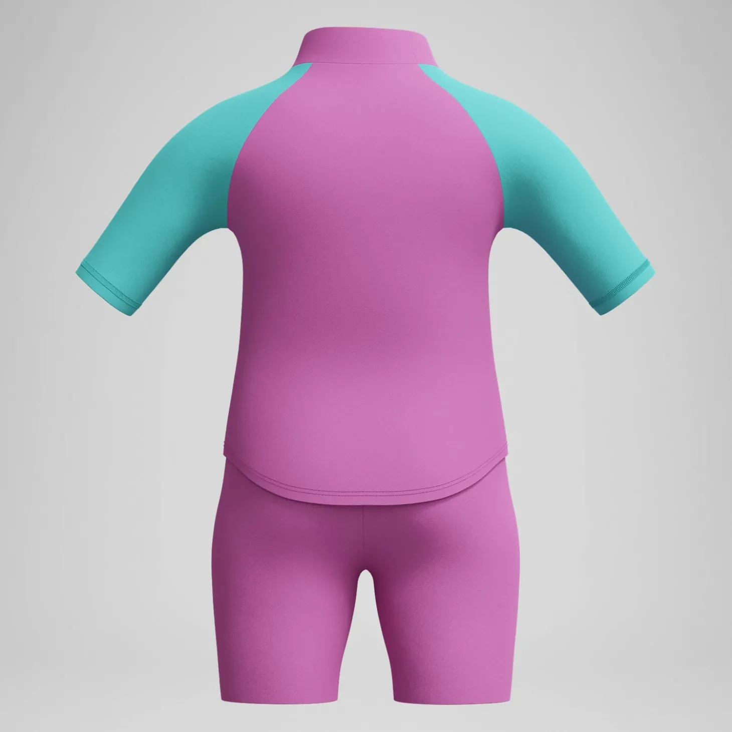 Haut et short de protection solaire Bébé Learn to Swim rose