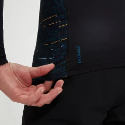 Haut Rash Homme Endurance+ Splice noir/bleu sarcelle