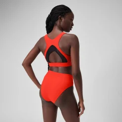 Haut uni à col montant avec maille filet pour Femmes Dragon Fire