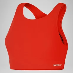 Haut uni à col montant avec maille filet pour Femmes Dragon Fire