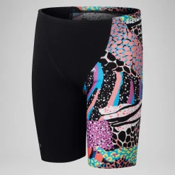 Jammer de bain garçon Allover Digital coupe en V pour Garçons Noir/Vert matcha/Rouge sirène