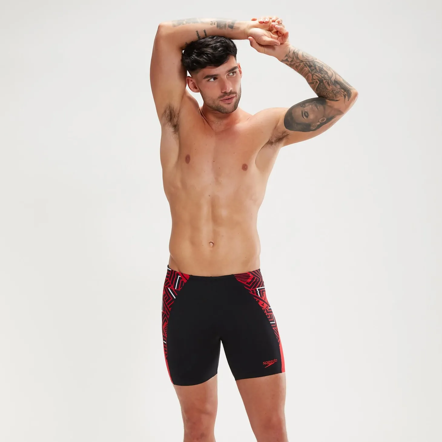 Jammer Homme ECO Endurance+ Splice mi-long noir/rouge
