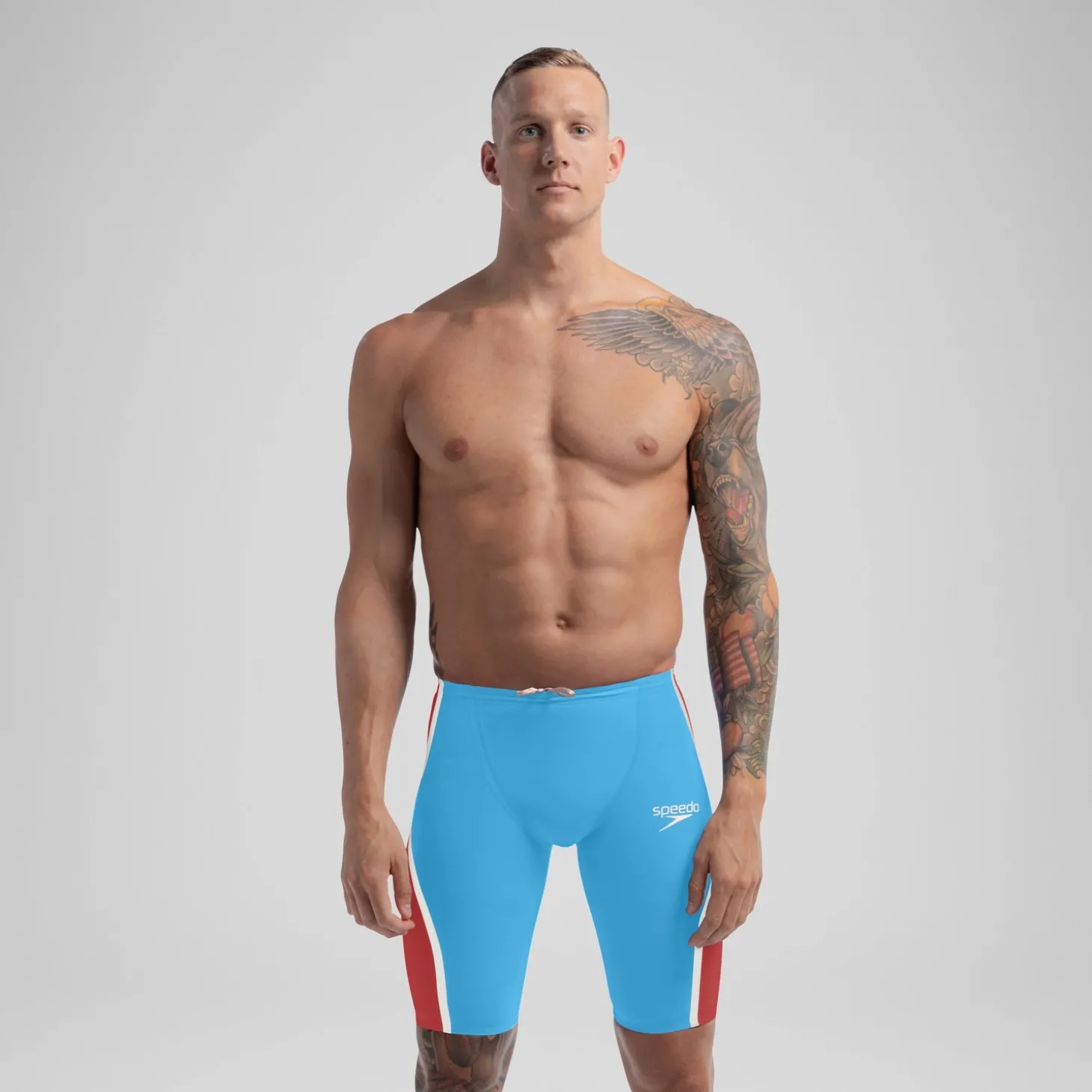 Jammer taille haute - Fastskin LZR Pure Intent 2.0 pour Hommes Bleu/Rouge