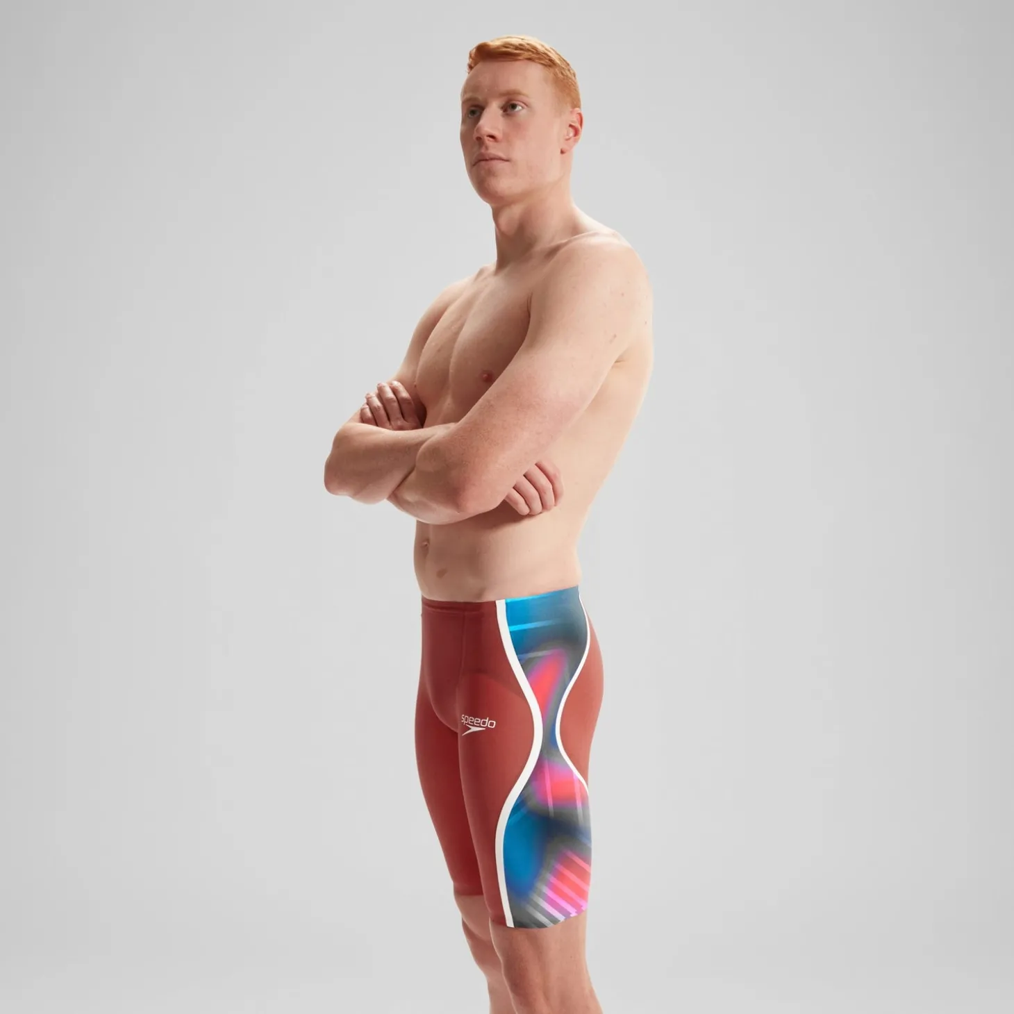 Jammer taille haute - Fastskin LZR Pure Intent 2.0 pour Hommes Bleu/Rouge