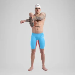 Jammer taille haute - Fastskin LZR Pure Valor 2.0 pour Hommes Bleu/Rouge