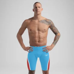 Jammer taille haute - Fastskin LZR Pure Intent 2.0 pour Hommes Bleu/Rouge