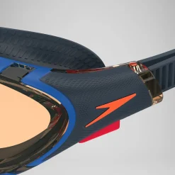 Lunettes de bain Adulte Biofuse bleu marine/orange