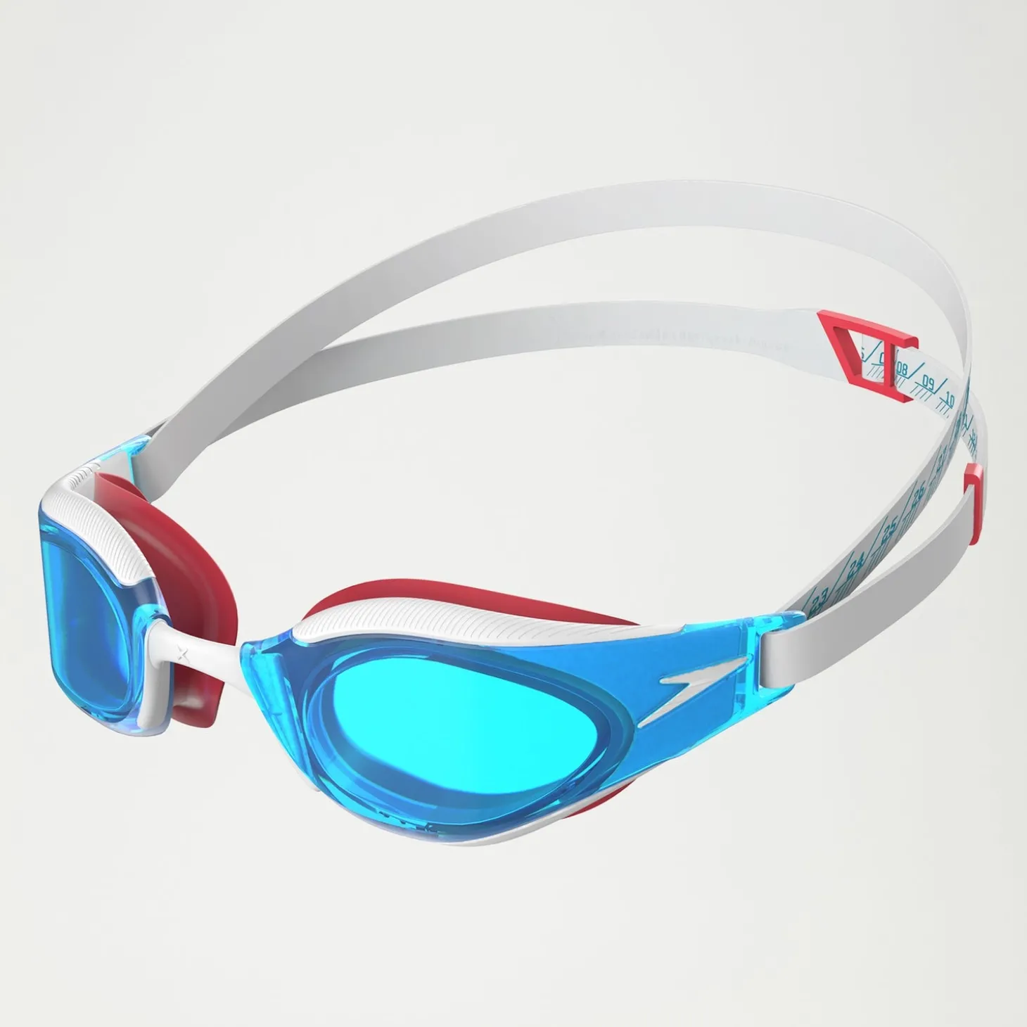 Lunettes de natation Adulte Fastskin Hyper Elite blanc/bleu/rouge