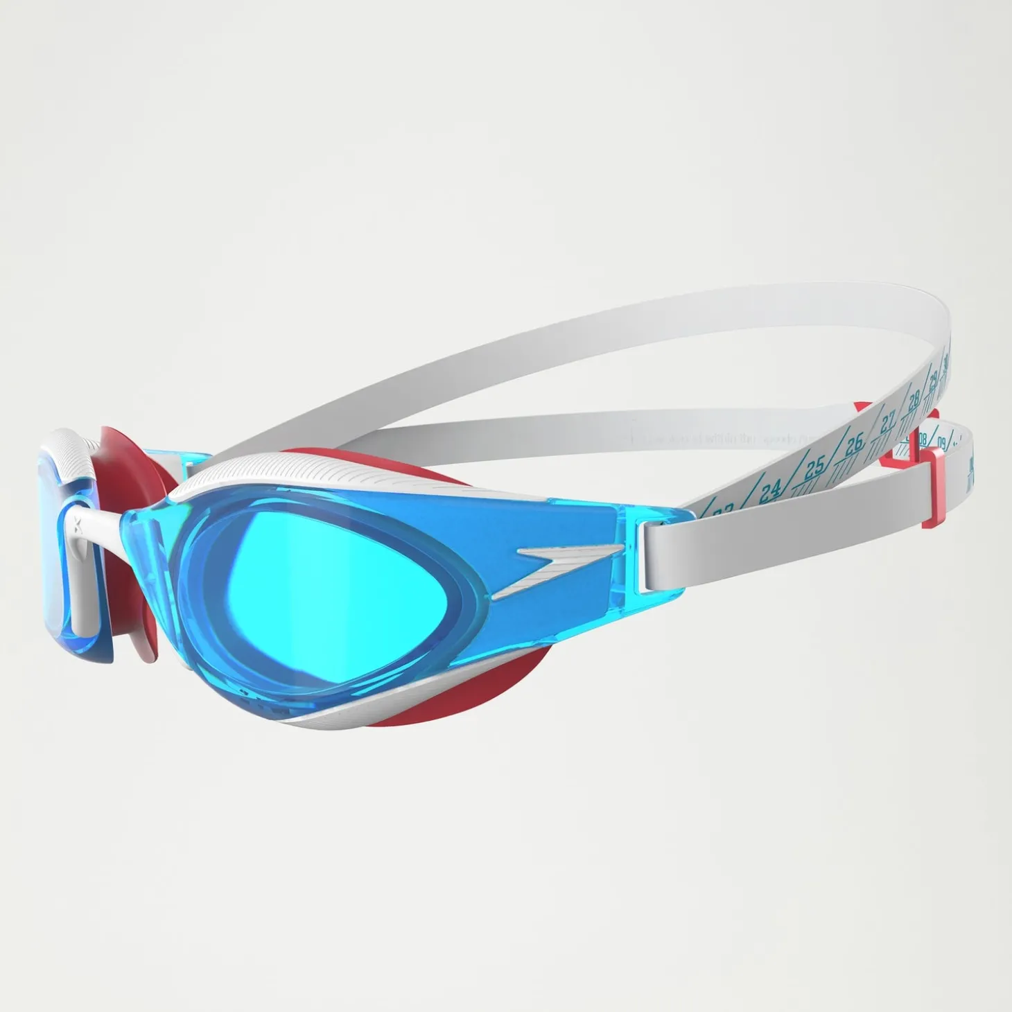 Lunettes de natation Adulte Fastskin Hyper Elite blanc/bleu/rouge