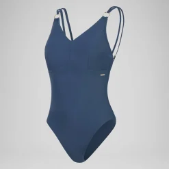 Maillot de bain 1 pièce à bretelles Shaping pour Femmes Bleu épicéa