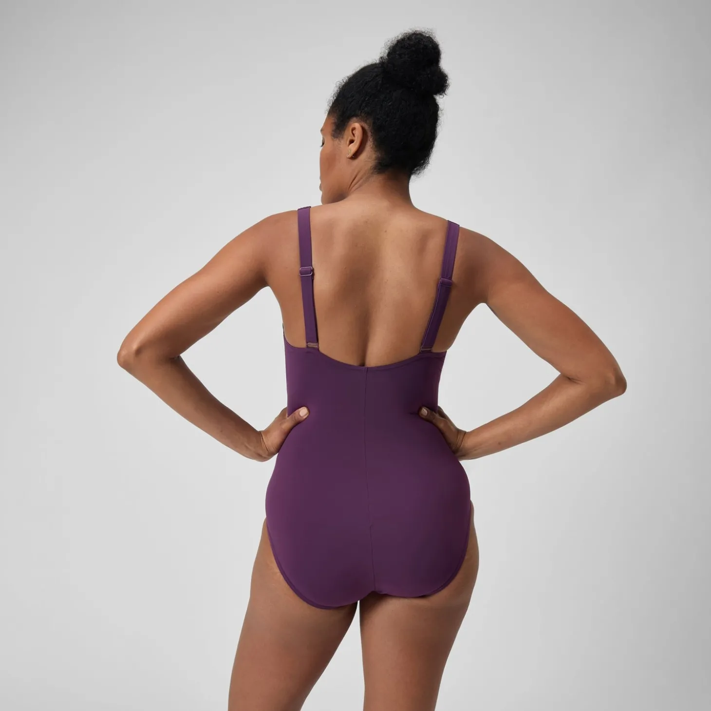 Maillot de bain 1 pièce à imprimé Shaping LunaElustre pour Femmes Prune dandy