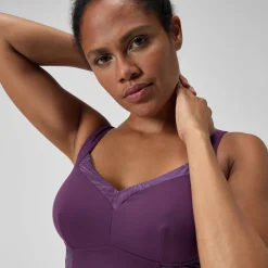 Maillot de bain 1 pièce à imprimé Shaping LunaElustre pour Femmes Prune dandy