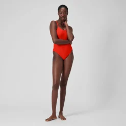 Maillot de bain 1 pièce color-block Racerback pour Femmes Dragon Fire