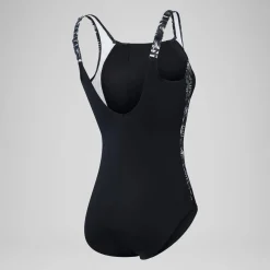 Maillot de bain 1 pièce Femmes Shaping LunaLustre imprimé pour Femmes Noir/Gris oxydé/Blanc