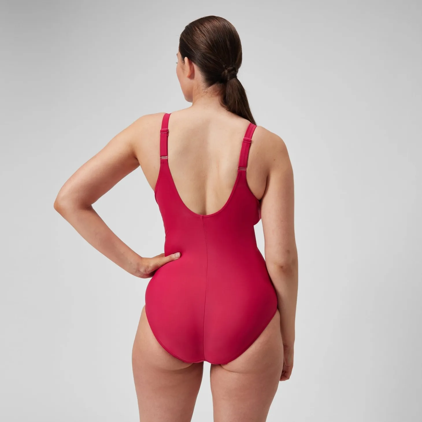 Maillot de bain 1 pièce galbant noué croisé pour Femmes Violet