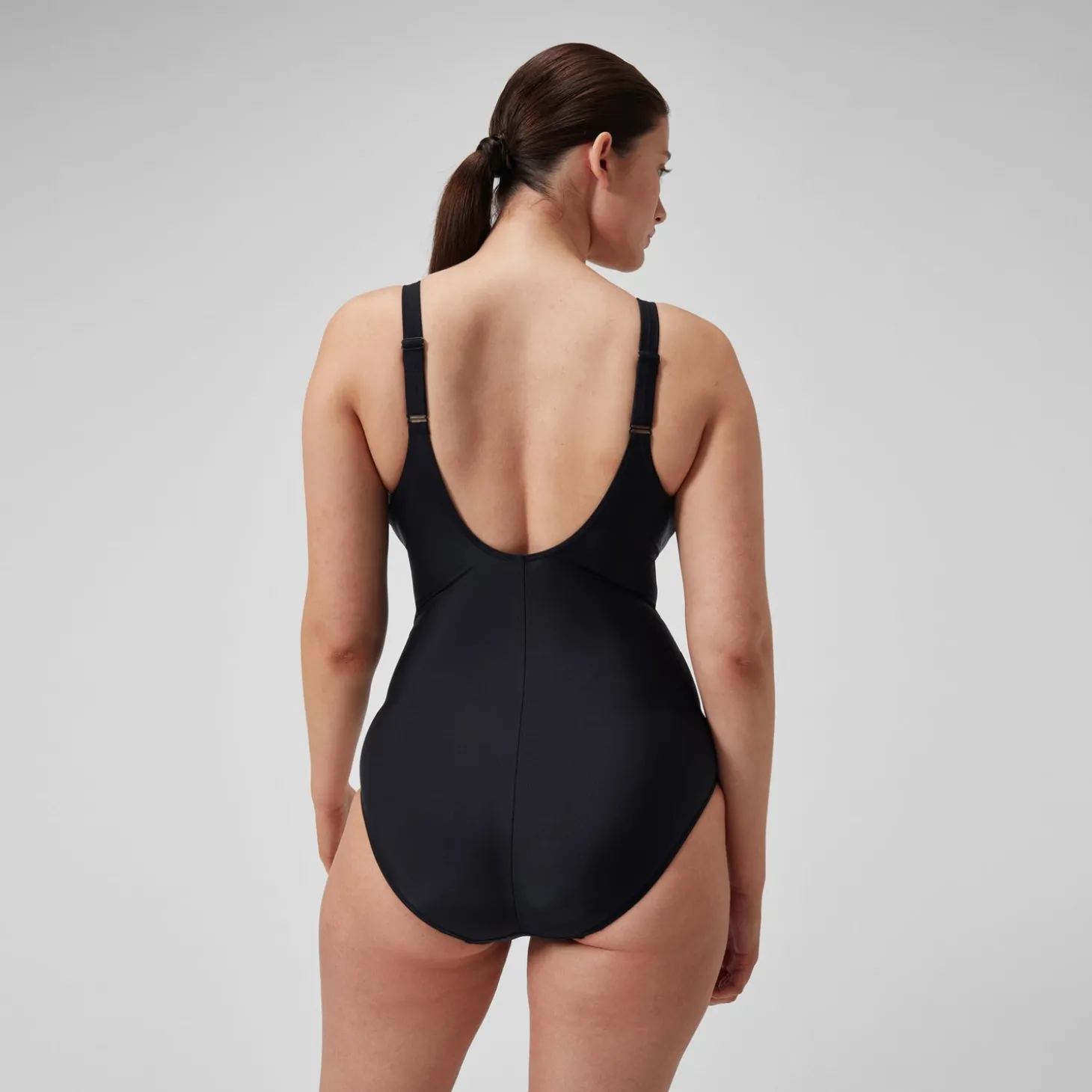 Maillot de bain 1 pièce galbant noué croisé pour Femmes Noir