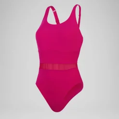 Maillot de bain 1 pièce Shaping LuniaGlow pour Femmes Magenta Brume