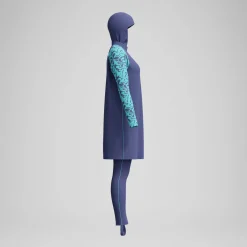 Maillot de bain 3 pièces Femme bleu/vert