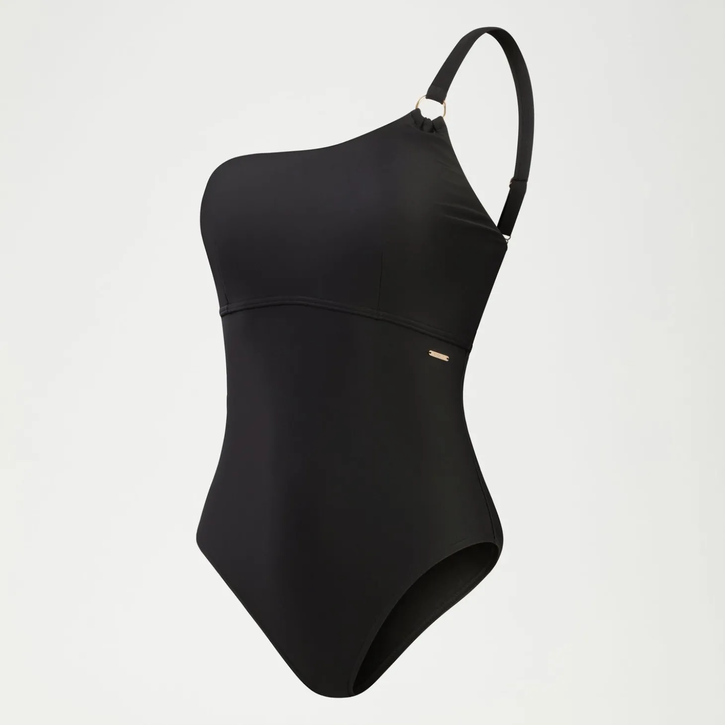 Maillot de bain asymétrique Femme effet galbant noir