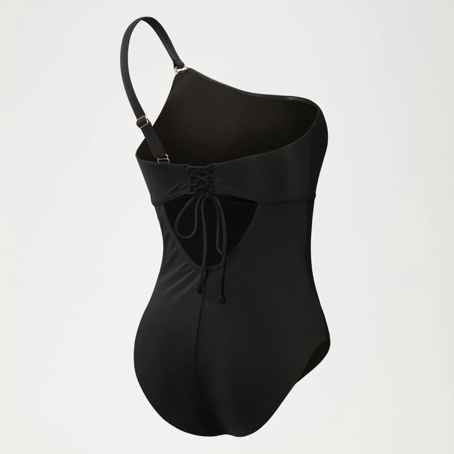 Maillot de bain asymétrique Femme effet galbant noir