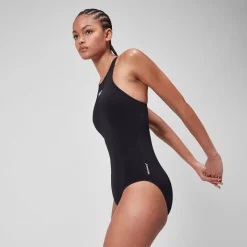 Maillot de bain dos en V End+ (plus long) Noir
