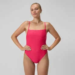 Maillot de bain Femme ajustable à fines bretelles rouge