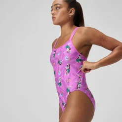 Maillot de bain Femme Club Training Starback imprimé rose/vert
