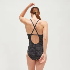 Maillot de bain Femme Club Training Fixed Crossback noir/gris