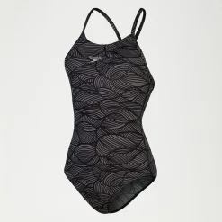 Maillot de bain Femme Club Training Fixed Crossback noir/gris