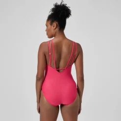 Maillot de bain Femme effet galbant Strappy rouge