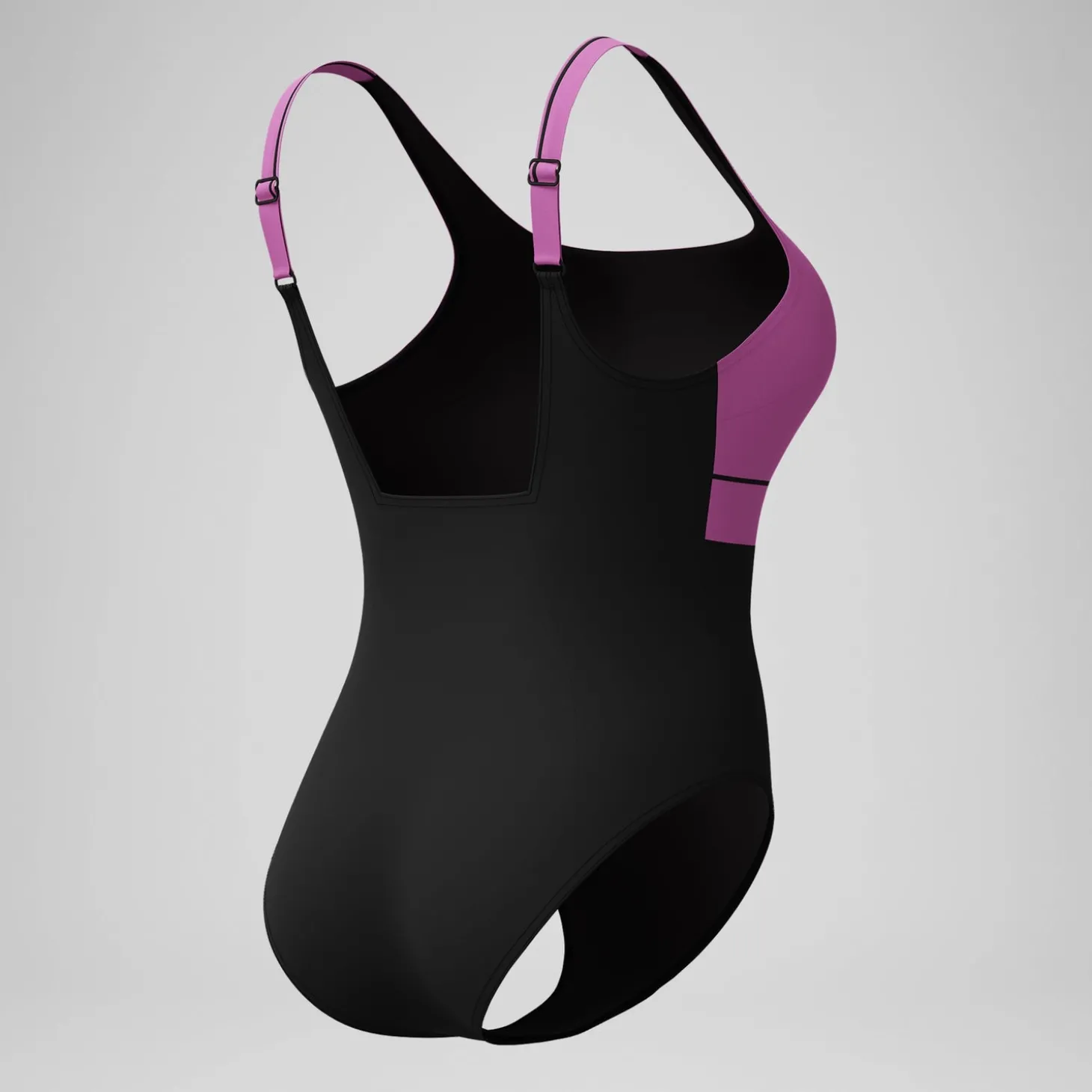 Maillot de bain Femme effet galbant Contour Eclipse noir/rose