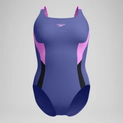 Maillot de bain Femme effet galbant Solid Splice violet/rose