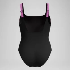 Maillot de bain Femme effet galbant Contour Eclipse noir/rose