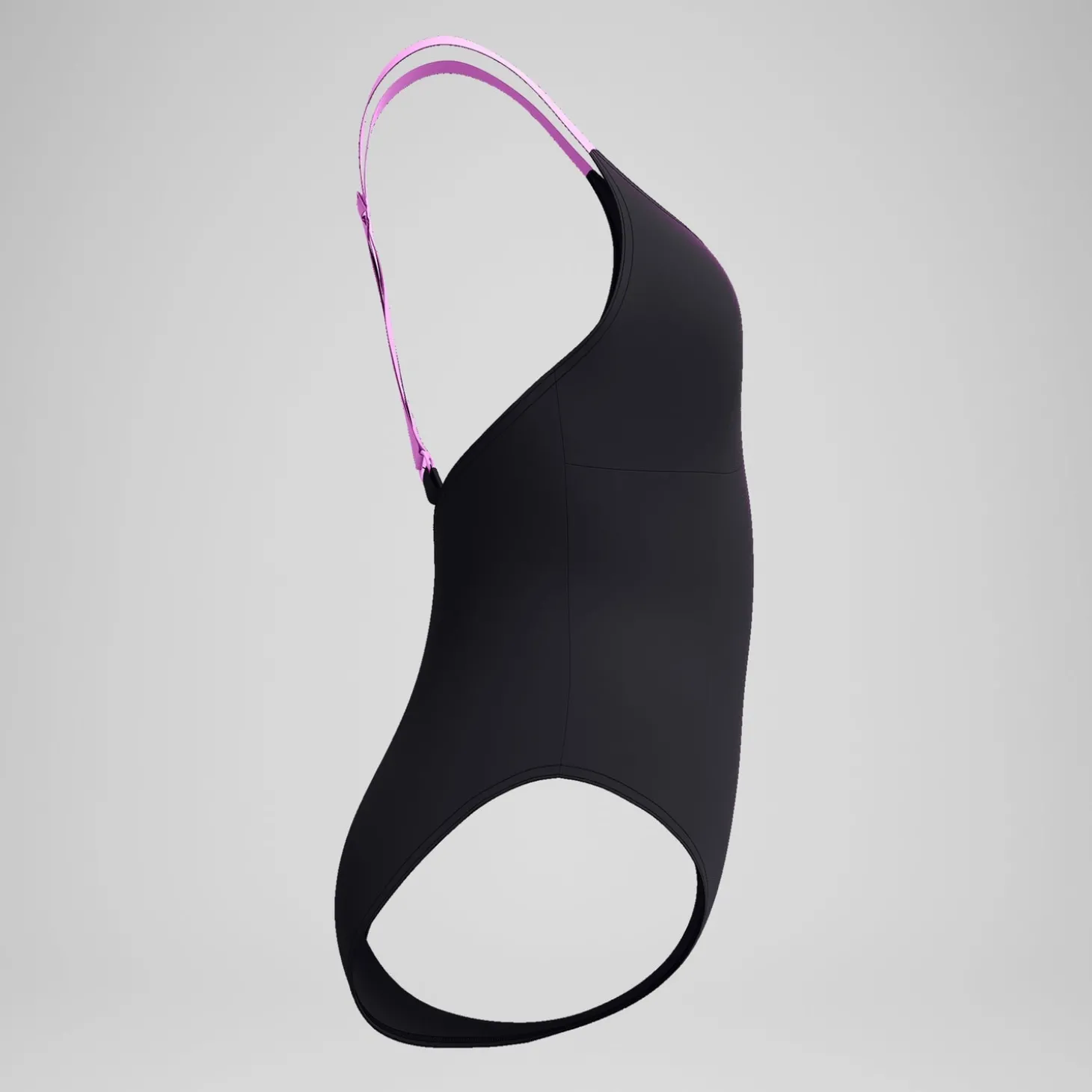 Maillot de bain Femme effet galbant Crossback noir/rose