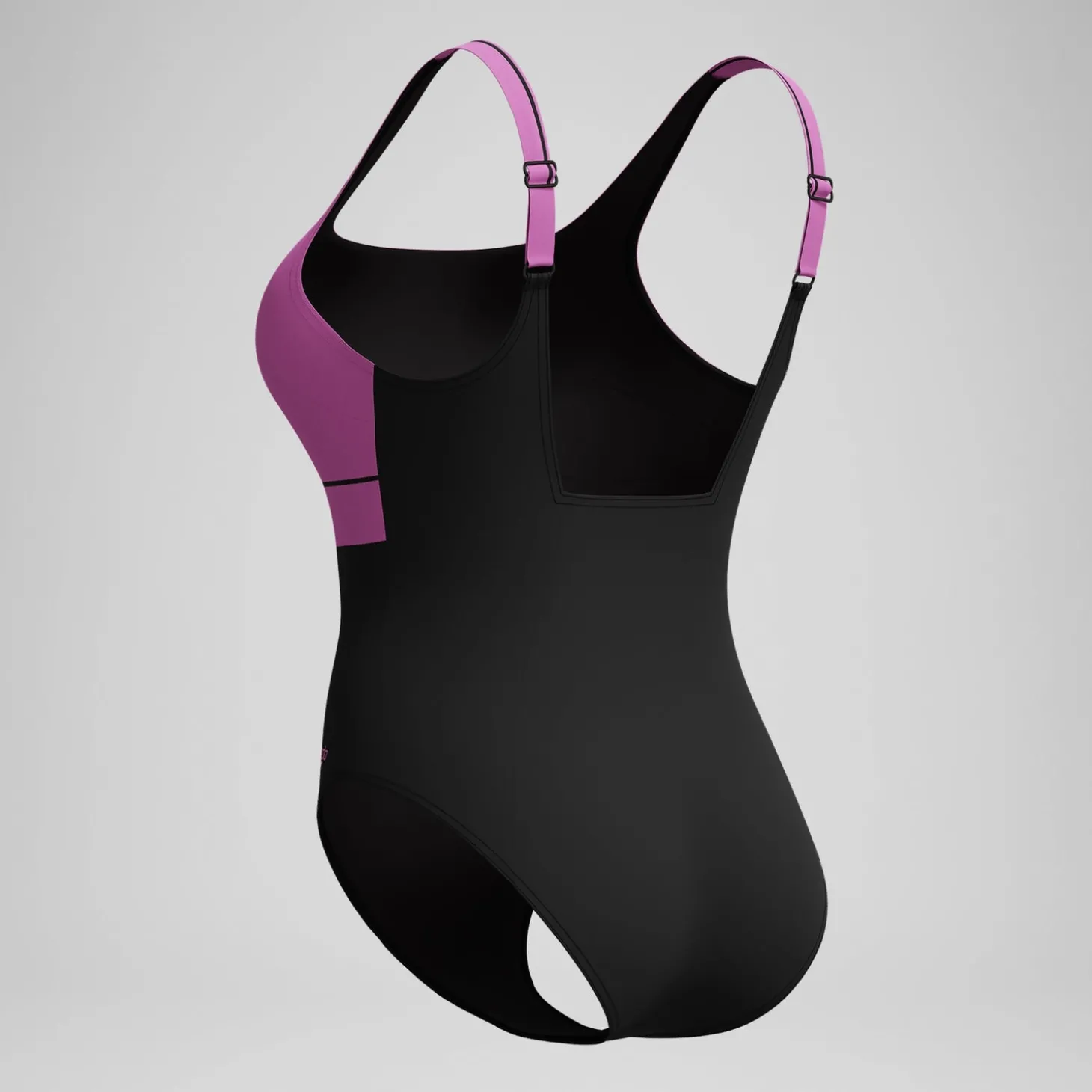 Maillot de bain Femme effet galbant Contour Eclipse noir/rose