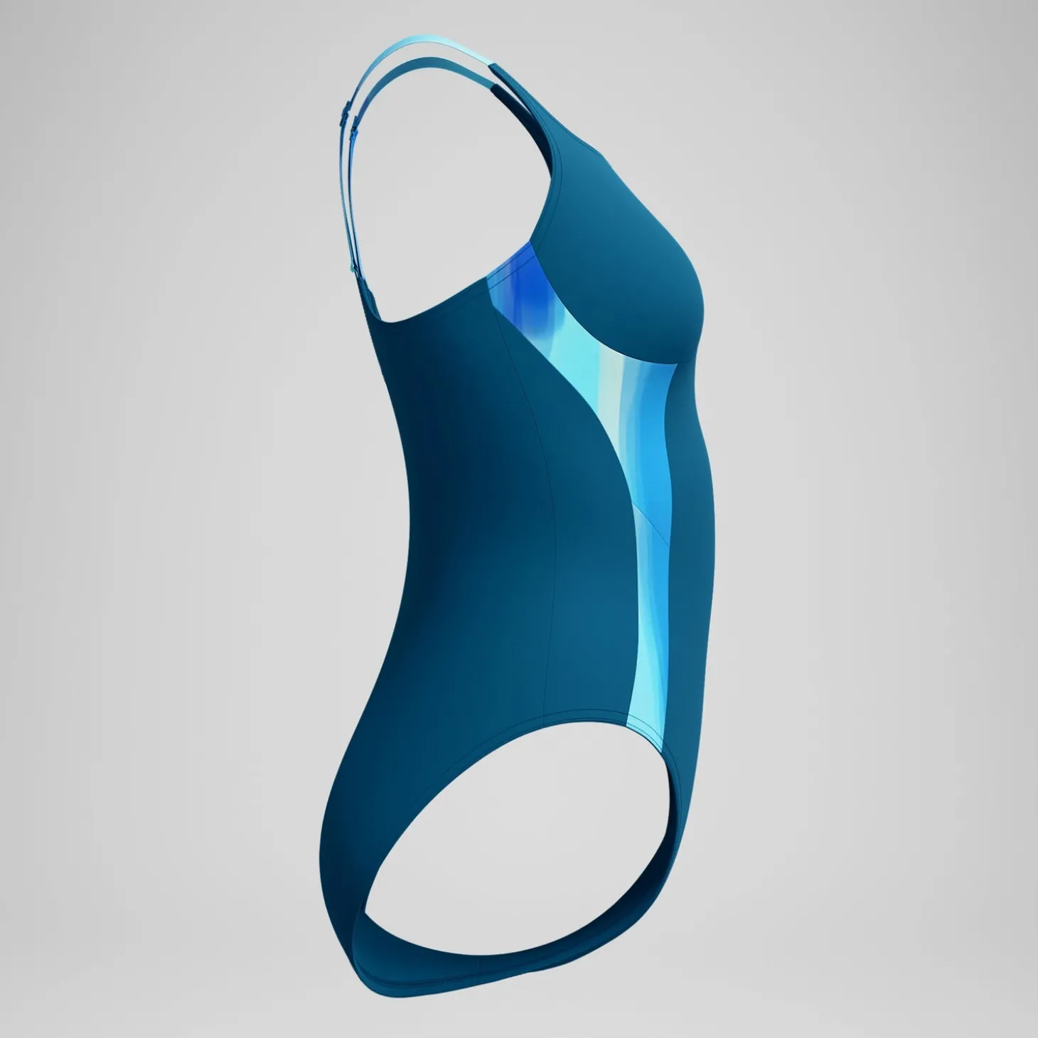 Maillot de bain Femme effet galbant imprimé Splice sarcelle foncé/vert