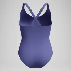 Maillot de bain Femme effet galbant V Neck bleu