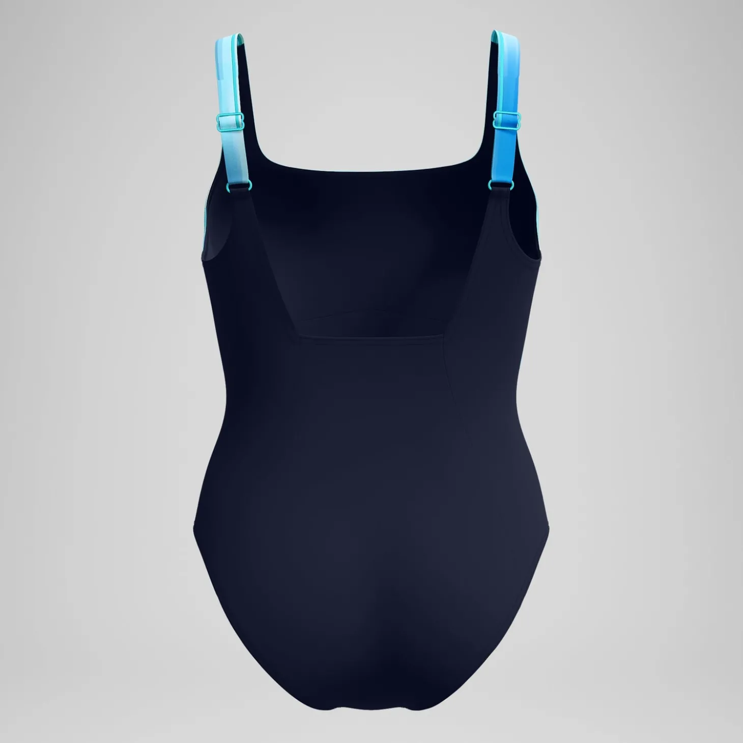 Maillot de bain Femme effet galbant imprimé Contour Eclipse bleu marine/vert