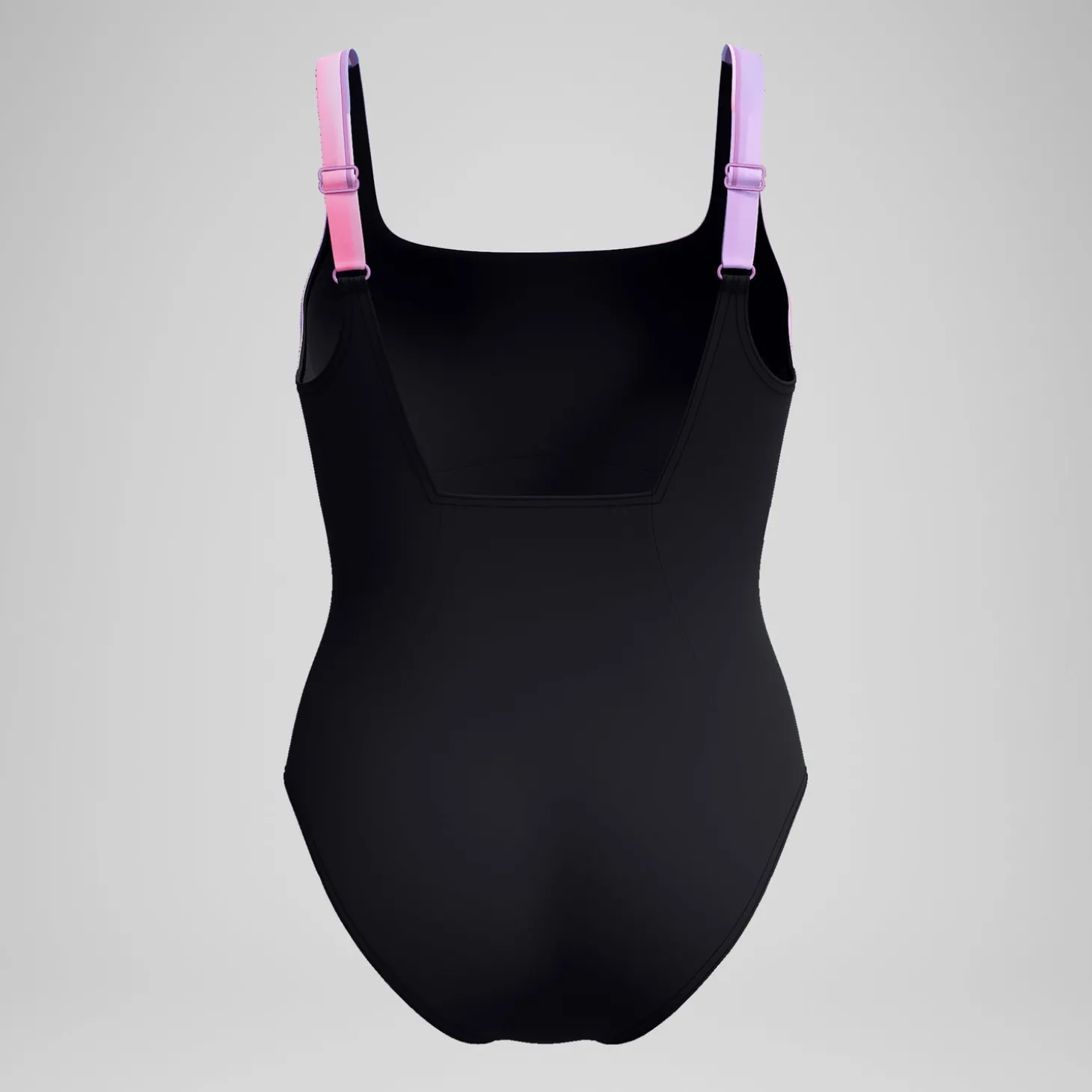 Maillot de bain Femme effet galbant imprimé Contour Eclipse noir/rose