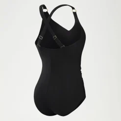 Maillot de bain Femme effet galbant col en V noir