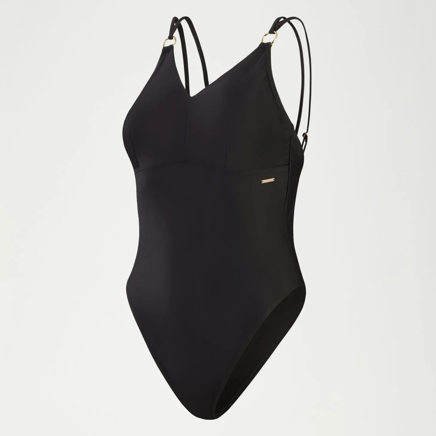 Maillot de bain Femme effet galbant à bretelles noir