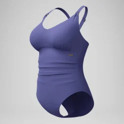 Maillot de bain Femme effet galbant V Neck bleu