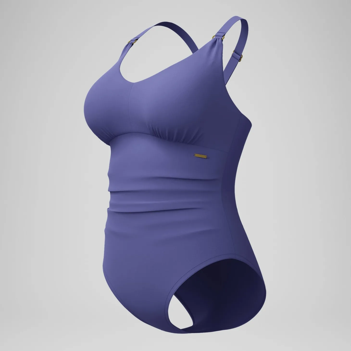 Maillot de bain Femme effet galbant V Neck bleu
