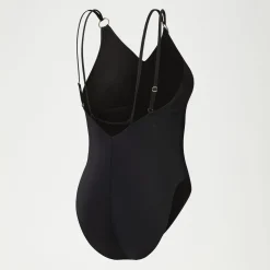 Maillot de bain Femme effet galbant à bretelles noir