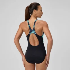 Maillot de bain Femme HyperBoom Splice Muscleback sarcelle foncé/vert