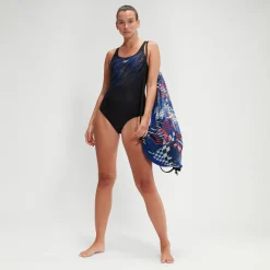 Maillot de bain Femme HyperBoom Muscleback noir/bleu