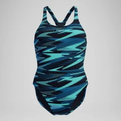 Maillot de bain Femme HyperBoom Allover Medalist sarcelle foncé/vert